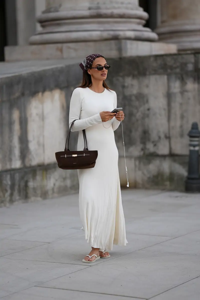 look con vestido largo
