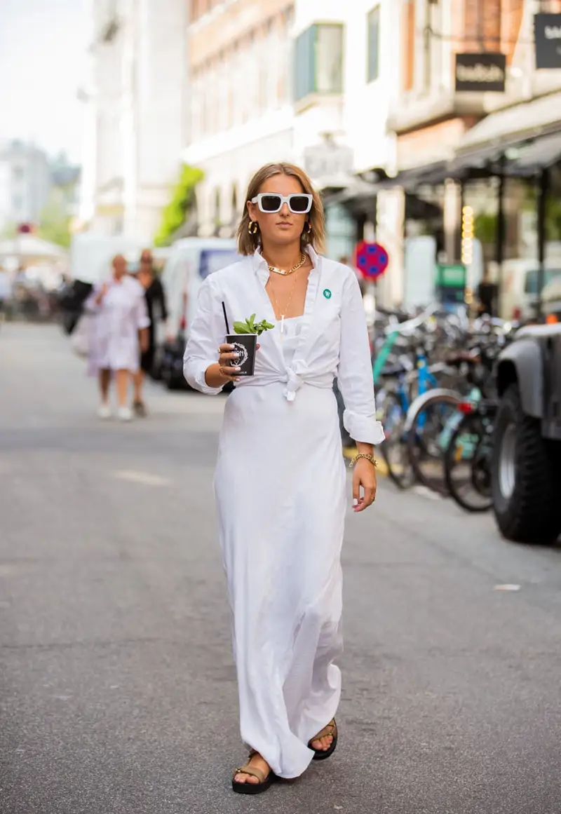 look con vestido largo