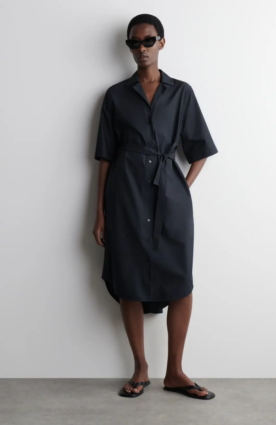 Vestido camisero midi