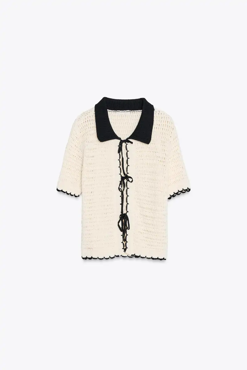 TOP CUELLO POLO CROCHET