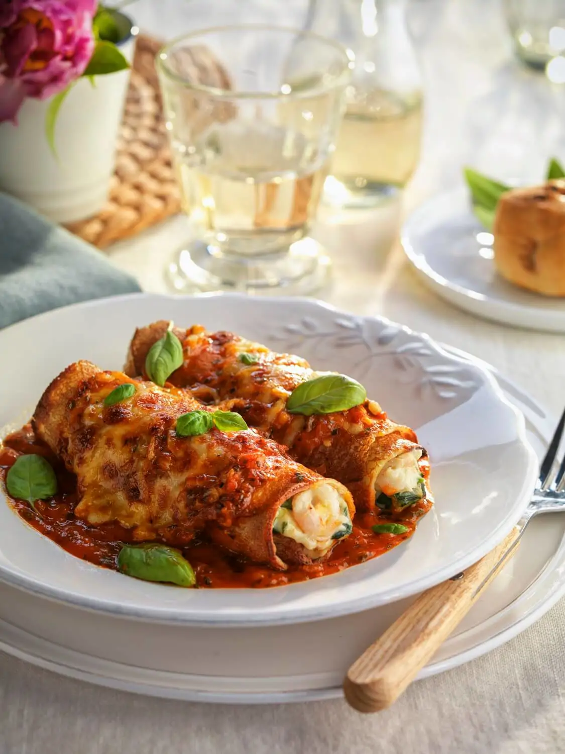 recetas con calabacín y huevo creps rellenos de calabacin y gambas