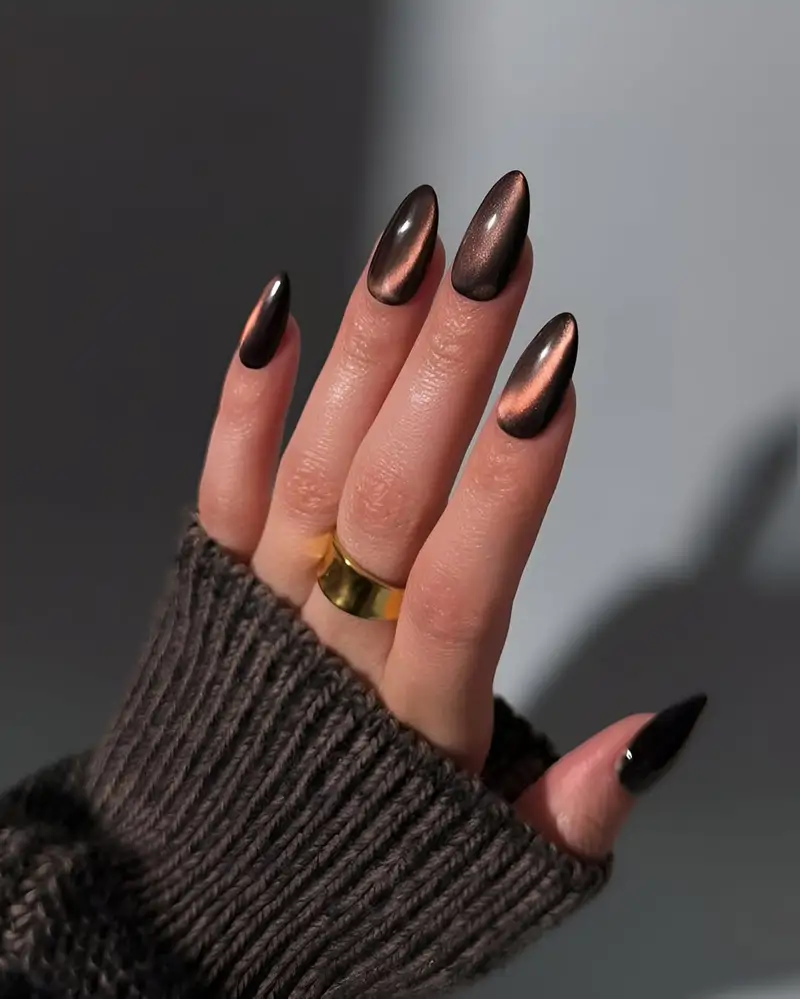 10 diseños de uñas de ojo de gato elegantes para primavera con colores