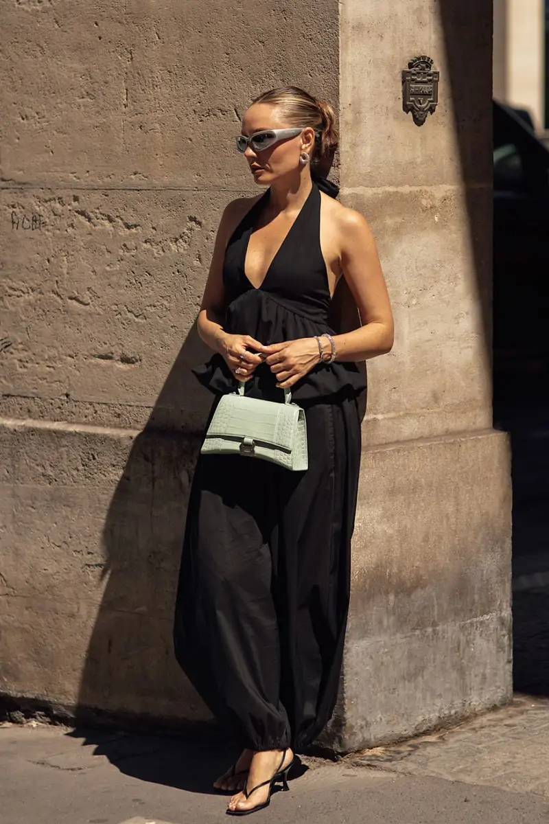 sandalias negras tacon comodo